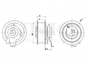 Ролик с натяжителем ремня ГРМ TNS-10026 UNIO