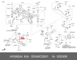 Стойка стабилизатора HYUNDAI Santa Fe (18-) KIA Sorento (18-) заднего правая OE 55540-C5001 HYUNDAI KIA