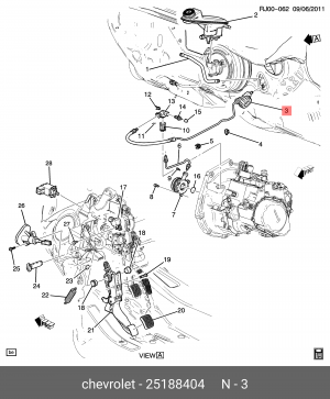 ТРУБКА ЦИЛИНДРА СЦЕПЛЕНИЯ, НОМИН.НАРУЖН.ДИАМ.10ММ 25188404 GENERAL MOTORS