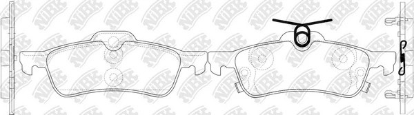 Колодки тормозные HONDA Civic (12-) задние (4шт.) NIBK PN1840 NIBK