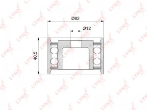 ролик обводной ремня ГРМ!\ Toyota Land Cruiser/4 Runner 3.4 96> PB-3123 LYNXAUTO
