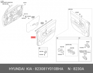 ВНУТРЕННЯЯ ПАНЕЛЬ ДВЕРИ 82308-1Y010BHA 823081Y010BHA HYUNDAI KIA