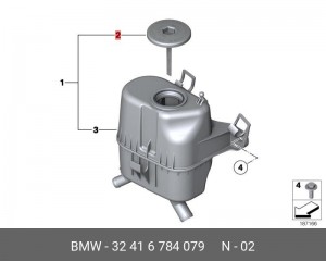 Крышка бачка ГУР BMW 5 (F07) (08-) OE 32 41 6 784 079 BMW