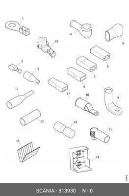 Ножевой разъем 813930 SCANIA