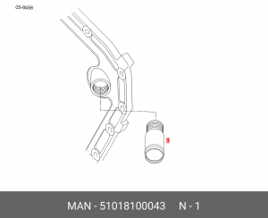 Маслоналивной патрубок 51018100043 MAN