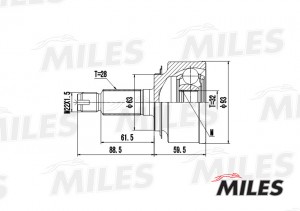ШРУС наружный HONDA CR-V/ACCORD 2.0/2.4 02-06 (GKN 305304) GA20156 GA20156 MILES