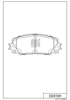 Колодки тормозные пер. Toyota Prius 1.8 Hybrid 09- с антискрипной пластиной D231 D2315H MK KASHIYAMA