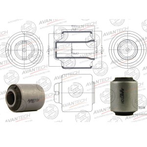 Сайлентблок переднего нижнего рычага задний Avantech (без кронштейна) ASB0208 AVANTECH