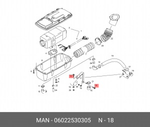 Винт с плоской головкой M6X20-8.8-MAN183 06022530305 MAN