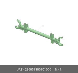 236031300101000 Балка передней оси УАЗ Профи с 2021 г.в. 'Полуторка' 236031300101000 UAZ UAZ