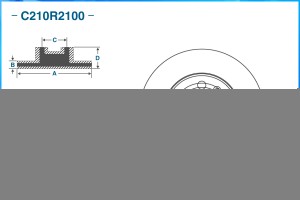 Тормозной диск передний C210R2100 C210R2100 CWORKS