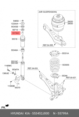 553452J000 ВТУЛКА АМОРТИЗАТОРА 553452J000 HYUNDAI
