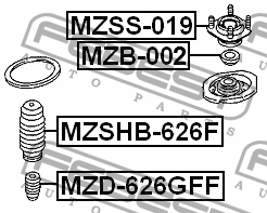 Опора амортизатора MZSS-019 MZSS-019 FEBEST