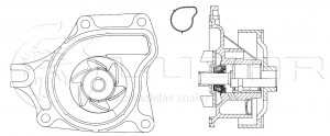 Насос водяной для а/м Mazda 3 (03-) 1.4i/1.5i/1.6i LWP2503 LWP2503 LUZAR