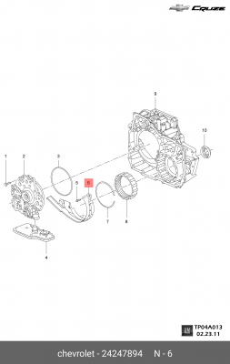Кронштейн пластиковый 24247894 GENERAL MOTORS