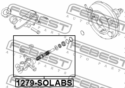 Цилиндр тормозной главный KIA RIO 2011-2017 1279-SOLABS 1279-SOLABS FEBEST