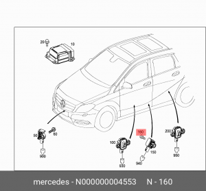 Болт крепежный MB /с голокой Torx /M6x20mm MERCEDES-BENZ N000000 004553 N 000000 004553 MERCEDES BENZ
