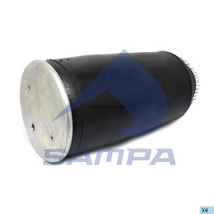 Пневморессора SCHMITZ (без стакана) (2 отв. M10, 1 отв. M22х1.5,низ отв. M12мм)  SP554158 SAMPA