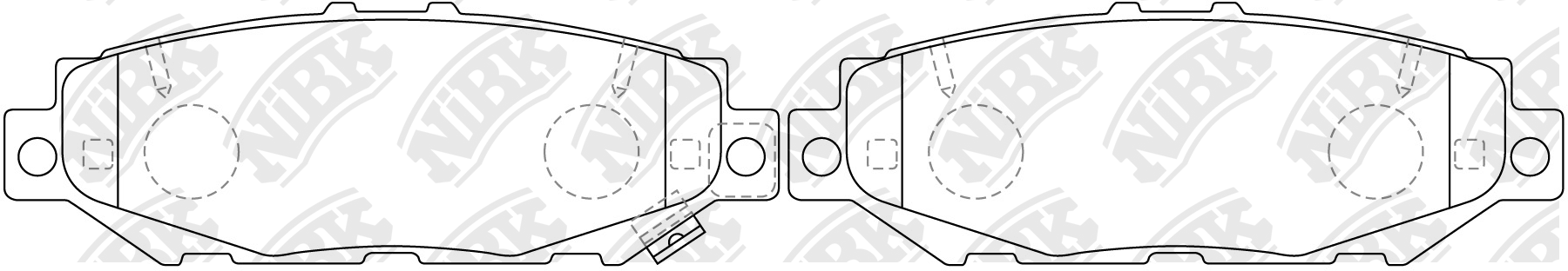 Колодки тормозные LEXUS GS300 (93-97) задние (4шт.) NIBK PN1363 NIBK