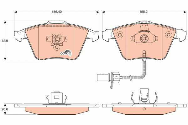 GDB1617 FDB1629 !колодки дисковые п.\ Audi A4 all/A6 4.2 quattro 04> GDB1617 TRW