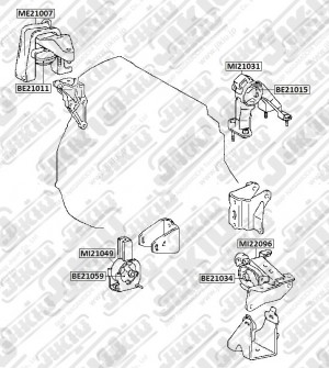 Катридж опоры двигателя  TOYOTA Corolla CE120 Jan 00 Jan 8 BE21015 BE21015 JIKIU