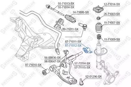 сайлентблок рычага зад. п.!\ Mazda 626 all 91-97/MX-6/Xedos 6 all 91> 87-71012-SX STELLOX