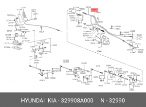 Трос управления ТНВД AERO-QUENN 329908A000 HYUNDAI KIA