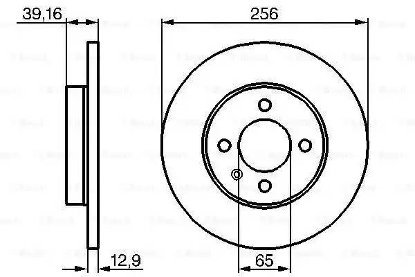 Диск тормозной VW Passat (88-93) передний (1шт.) BOSCH 0 986 478 329 BOSCH
