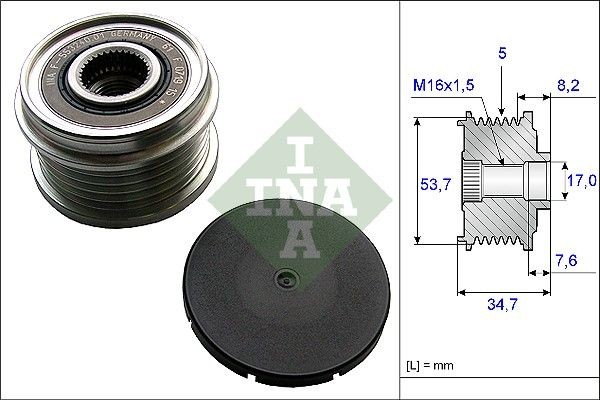 Шкив генератора OPEL CORSA D, MERIVA B 1.4 535021110 535021110 INA
