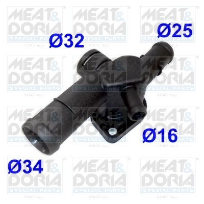 Фланец VW Golf (06-13) AUDI A3 (04-08) системы охлаждения MEAT&DORIA 93241 MEAT DORIA