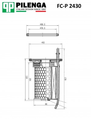 Фильтр топливный PEUGEOT FC-P2430 FC-P2430 PILENGA