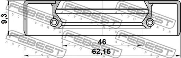 Сальник ступицы RENAULT DUSTER (48X62X9,3) 95GDY-48620909X 95GDY-48620909X FEBEST