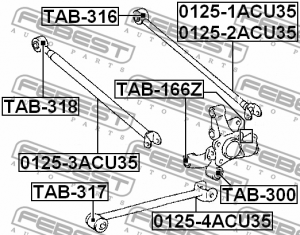Сайлентблок TAB-300 TAB-300 FEBEST