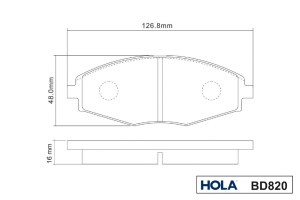 Колодки тормозные дисковые передние BD820 HOLA