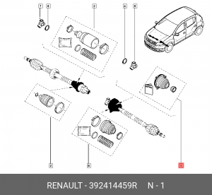 Пыльник ШРУСа внутреннего L RENAULT Logan/Sandero 3924 144 59R 392414459R RENAULT