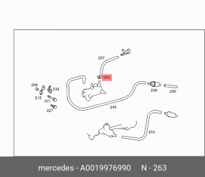 ХОМУТИК ШЛАНГА A 001 997 69 90 MERCEDES BENZ