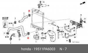 Хомут HONDA Civic (00-) металлический OE 19511PA6003 HONDA