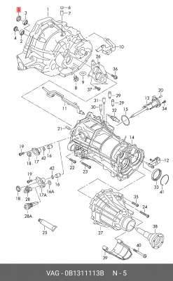 0B1311113B VAG УПЛОТНИТ. КОЛЬЦО 0B1 311 113 B VAG