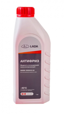Антифриз красный -40C 1л G12 АвтоВАЗ 88888200001082 LADA VAZ