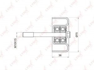 Ролик приводного ремня NISSAN Teana (J32) обводной LYNX PB-7026 LYNXAUTO