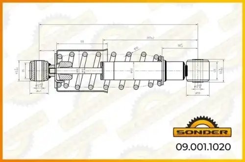 Амортизатор кабины MAN о.н 85417226019 — 2 года безусловной гарантии 090011020 SONDER