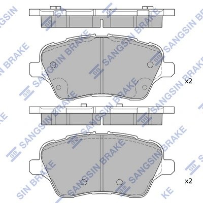 Колодки тормозные FORD Fiesta (08-) передние (4шт.) SANGSIN SP1811 SANGSIN
