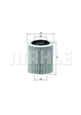 Фильтр масляный OPEL Astra H (04-) MAHLE OX386D MAHLE KNECHT