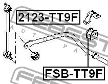 Втулка стабилизатора передняя FORD TRANSIT TT9 2006­2013 (20мм) FSB-TT9F FSB-TT9F FEBEST