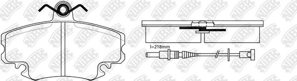 Колодки тормозные передние LOGAN 04 PN0284W PN0284W NIBK