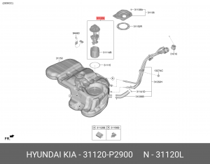 Насос топливный KIA Sorento (21-) OE 31120P2900 HYUNDAI KIA