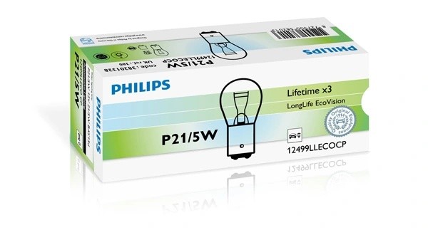 Лампа 12V P21/5W BAY15d Long Life Eco Vision PHILIPS 12499LLECOCP PHILIPS