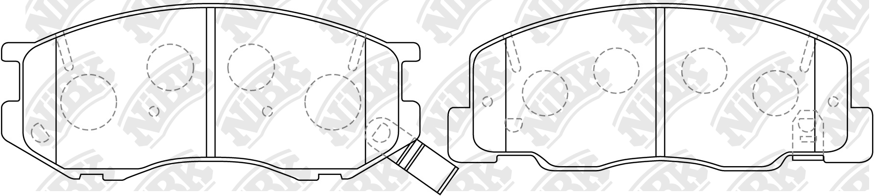 Колодки тормозные TOYOTA Lite,Townace,Estima,Previa (90-00) передние (4шт.) NIBK PN1404 NIBK