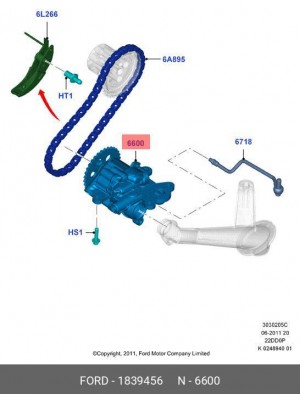 Насос масляный FORD Transit (2.2) OE 1839456 FORD