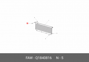 Болт с шестигранной головкой и фланцем Q1840816 FAW